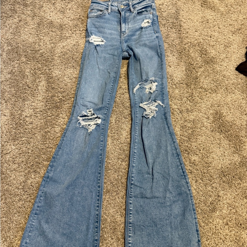 American Eagle Outfitters Medium Blue Flare Jeans